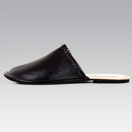 Joon Him & Her Slipper | Camel Calfskin Leather