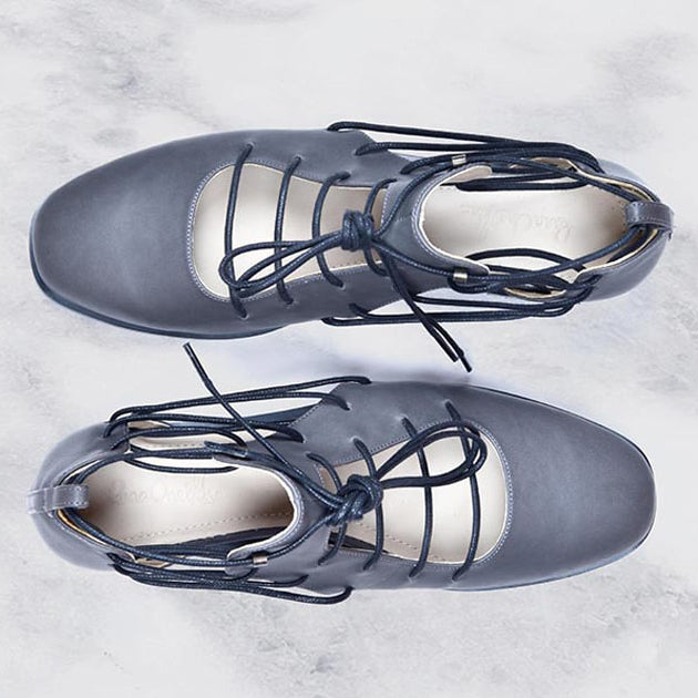 grey leather shoe