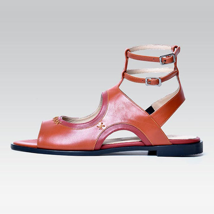 Red Leather Sandals