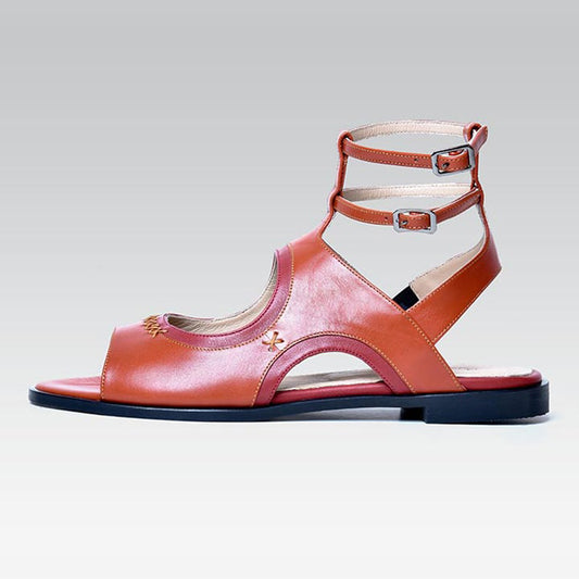 Red Leather Sandals