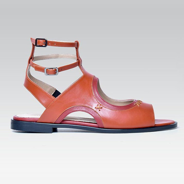 Red Leather Sandals