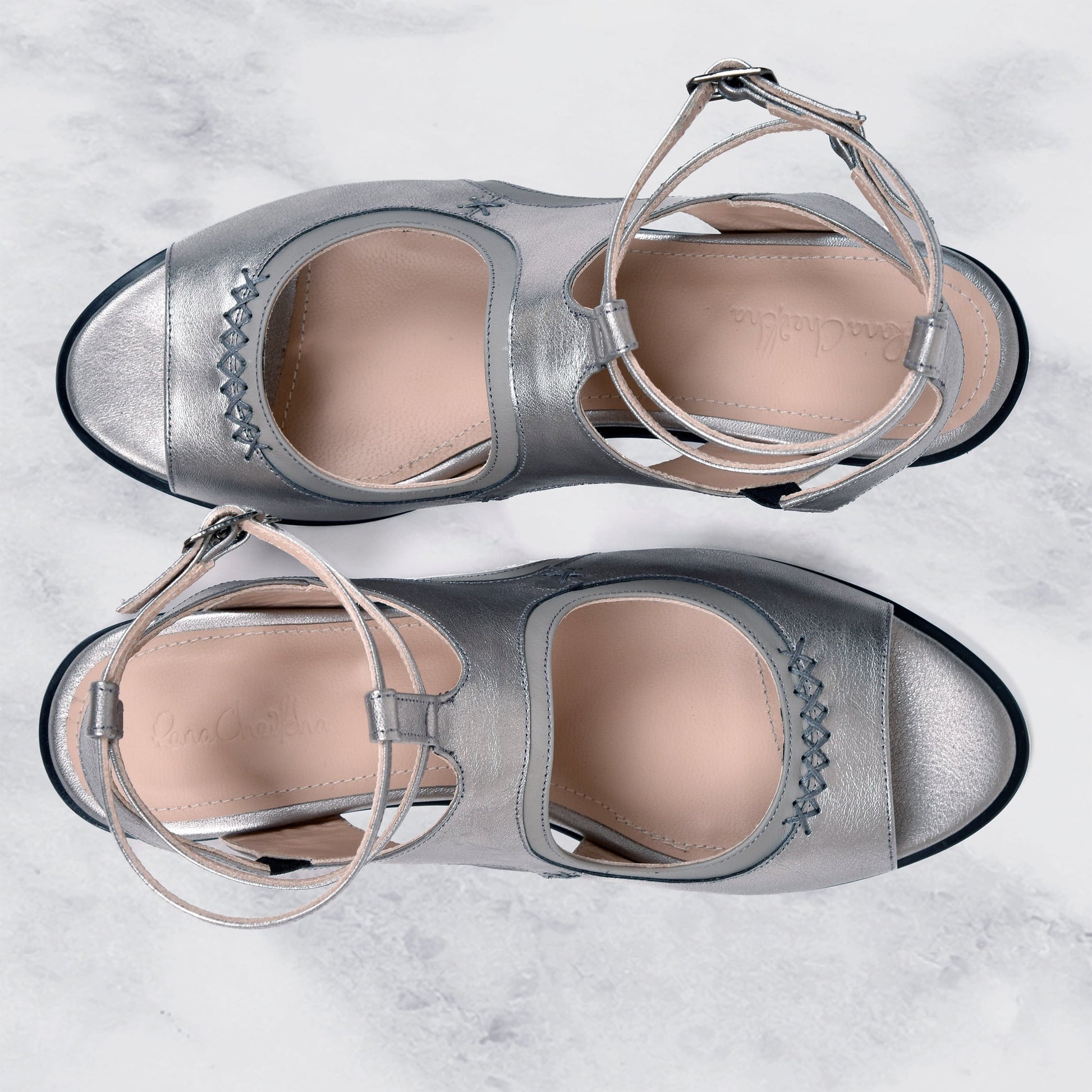 Sia Summer Sandal, Silver Calfskin Leather, Handmade Shoes, Comfortable Shoes, Genuine Leather Shoes, Wedding Shoes
