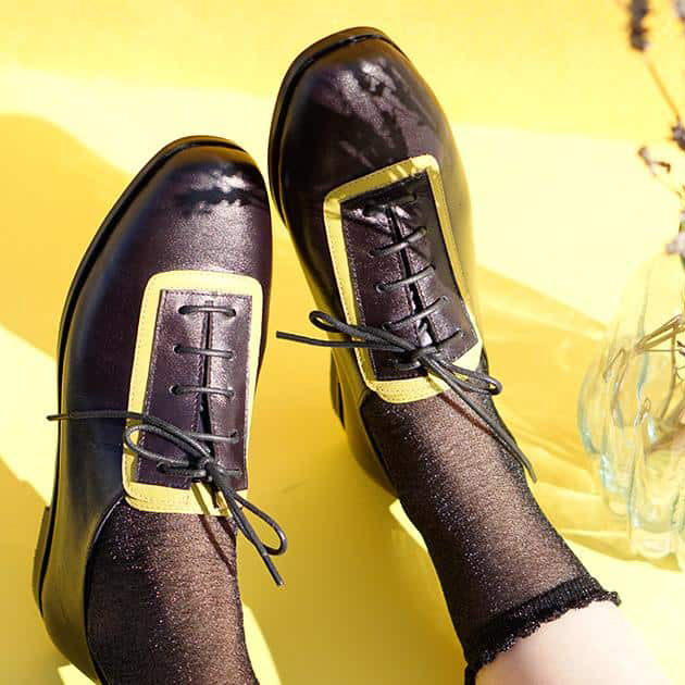 aubergine genuine calfskin leather oxford shoe