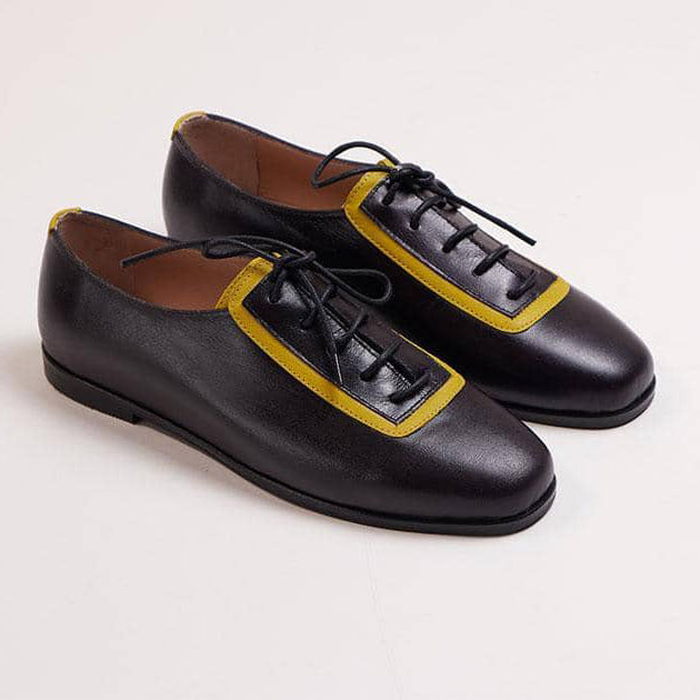 aubergine genuine calfskin leather oxford shoe