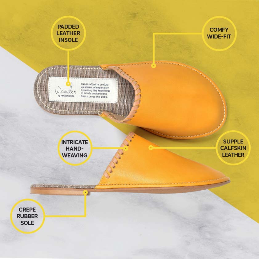 Comfortable Unisex Closed Genuine Leather Slipper
