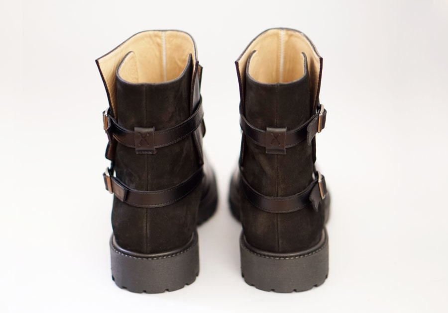 RAML 327 | Him | Black Calfskin and Nubuk Suede Leather - Rana Cheikha