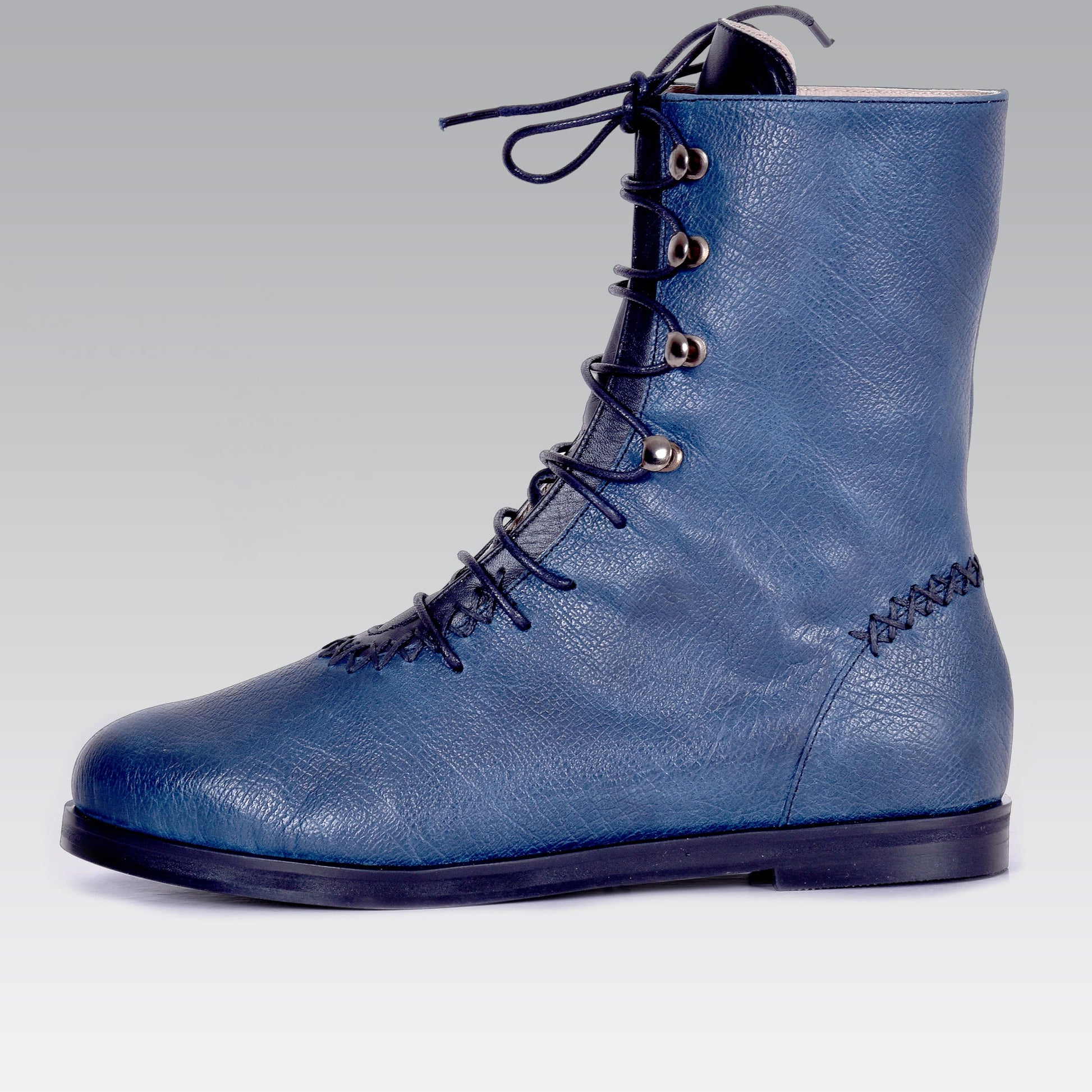 Rehan leather boot blue