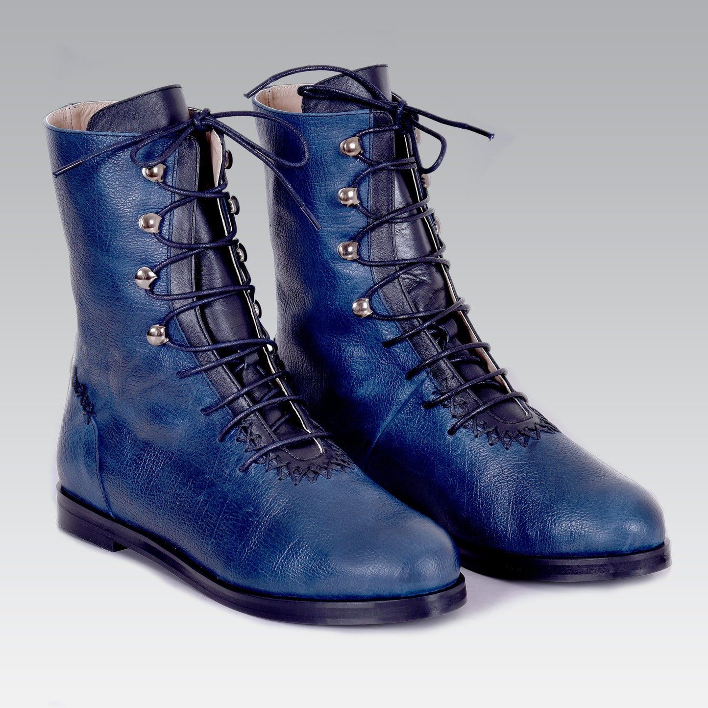 Rehan leather boot blue