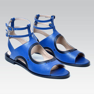 Blue Leather Sandals