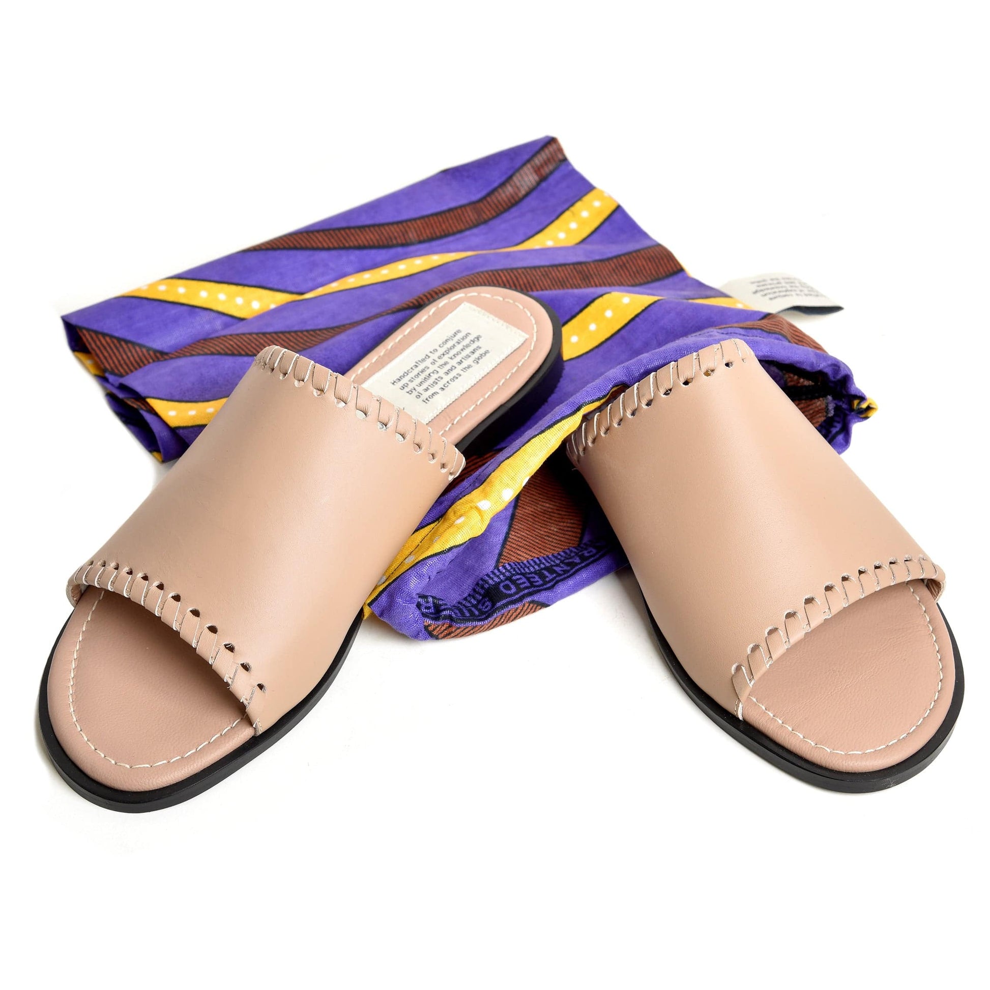 Jouna outdoor slipper nude Calfskin Leather