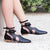 Black Genuine Calfskin Leather Woman Ankle Boot